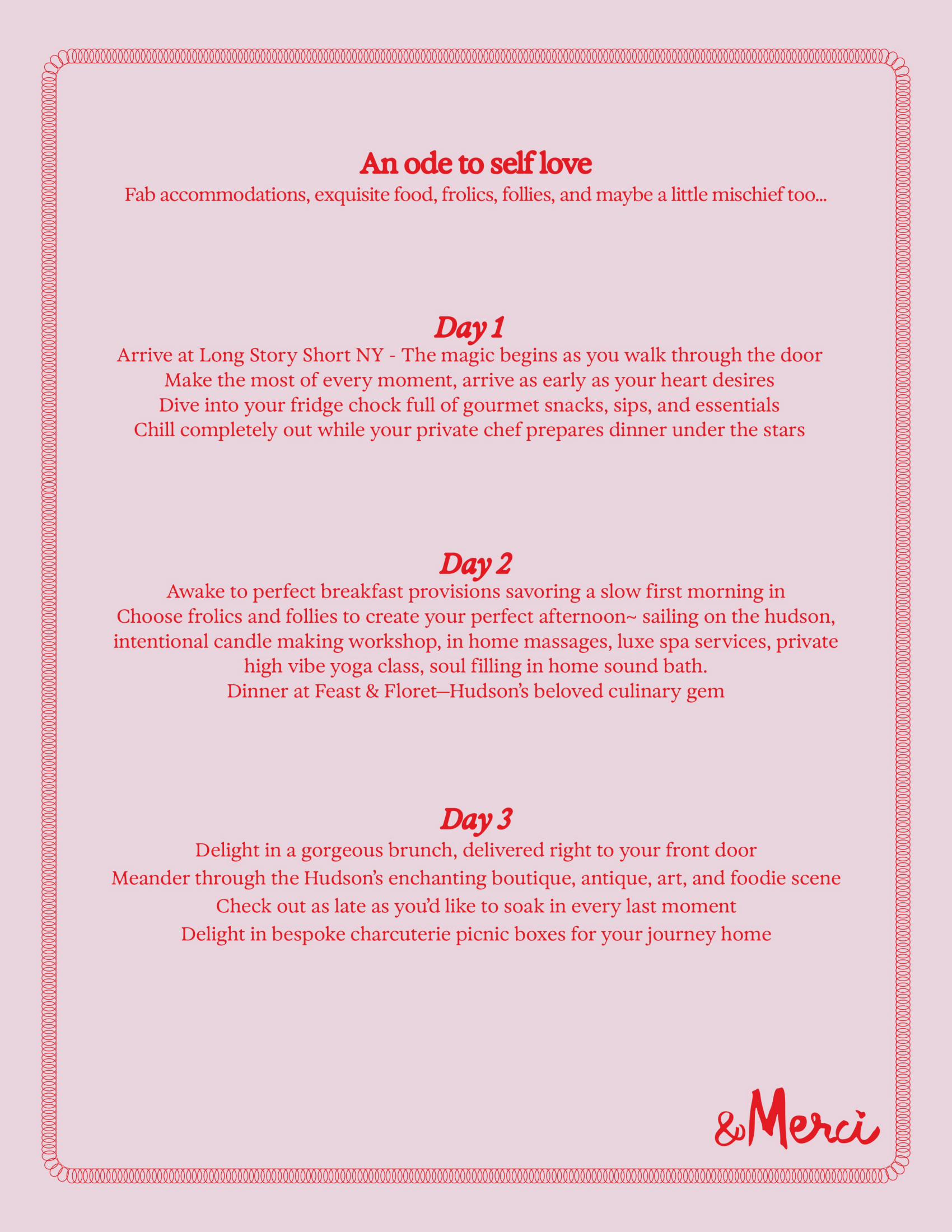 &Merci amenities lookbook page 2